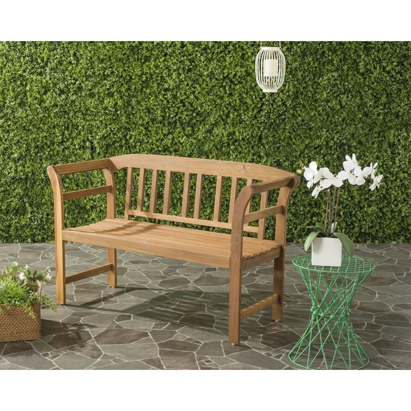 Safavieh Porterville Outdoor Teak 2 Seat Bench   18324177  