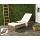 Safavieh Outdoor Living Azusa Brown/ Beige Sunlounger - 23.6" x 74.4" x 15.4" - Thumbnail 0