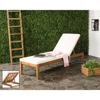 Safavieh Outdoor Living Azusa Brown/ Beige Sunlounger - 23.6" x 74.4" x 15.4"
