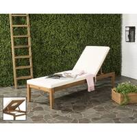 Safavieh Outdoor Living Pomona Brown/ Beige Sunlounger - 23.6" x 74.4" x 15.4"