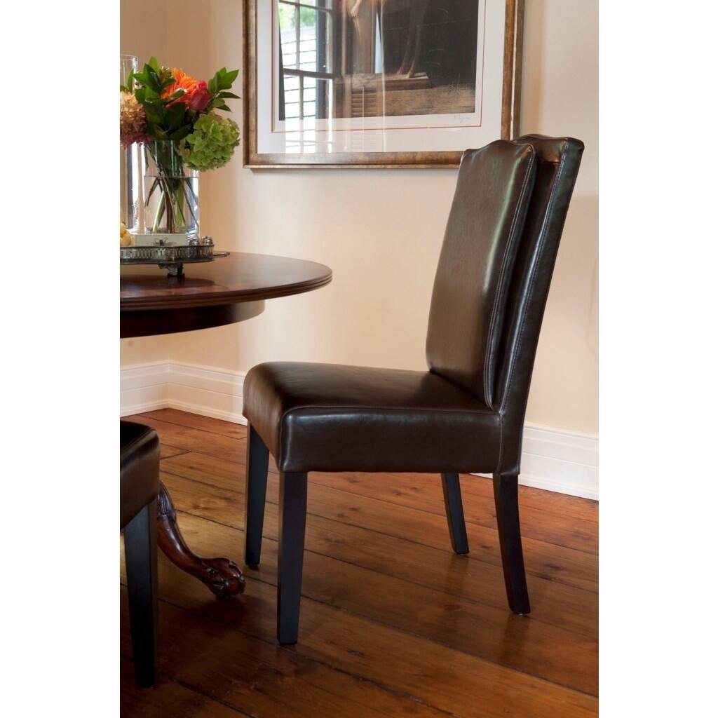 HD Couture Brown Leather Pillow Back Chair