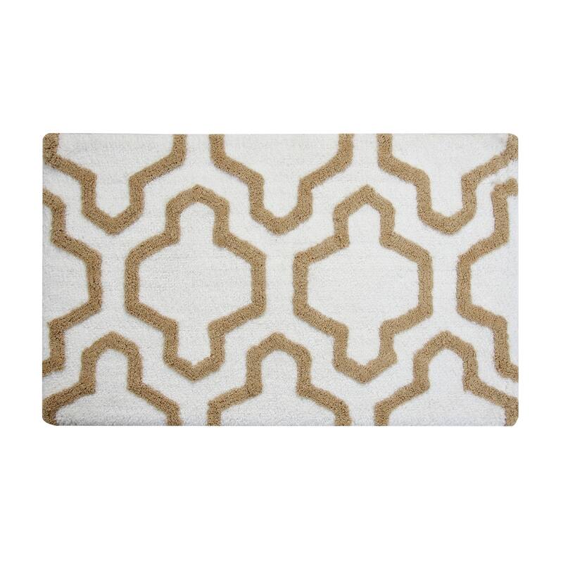 Saffron Fabs Cotton Quatrefoil Bath Rug (Set of 2)
