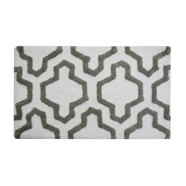 Saffron Fabs Cotton Quatrefoil Bath Rug