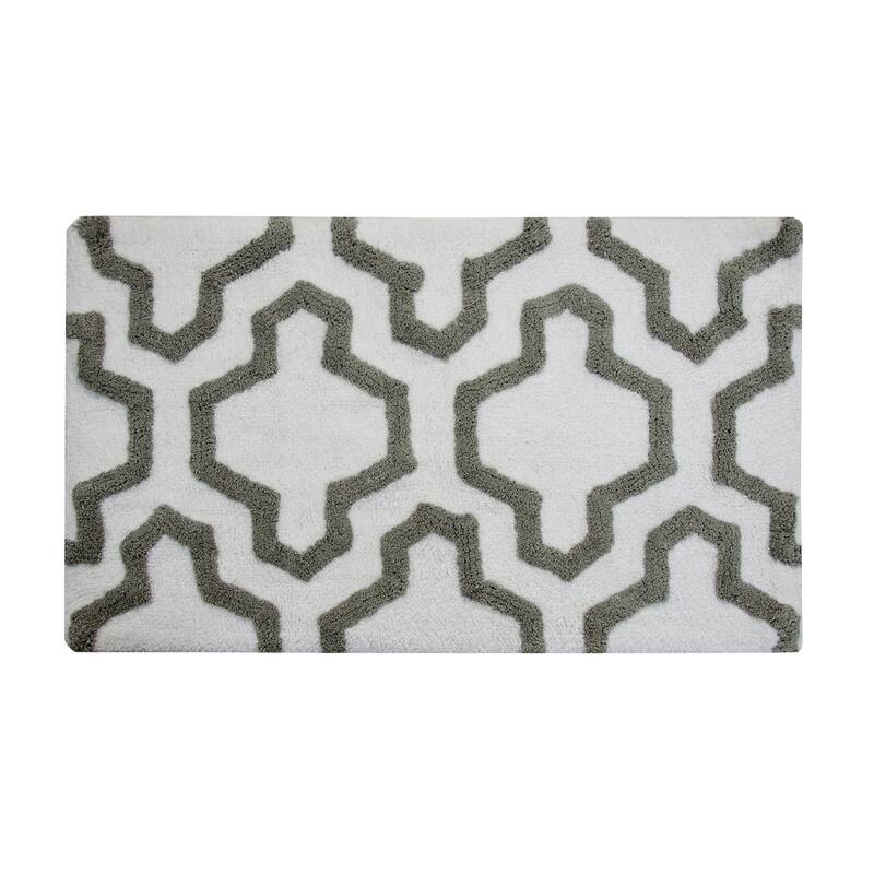 Saffron Fabs Cotton Quatrefoil Bath Rug