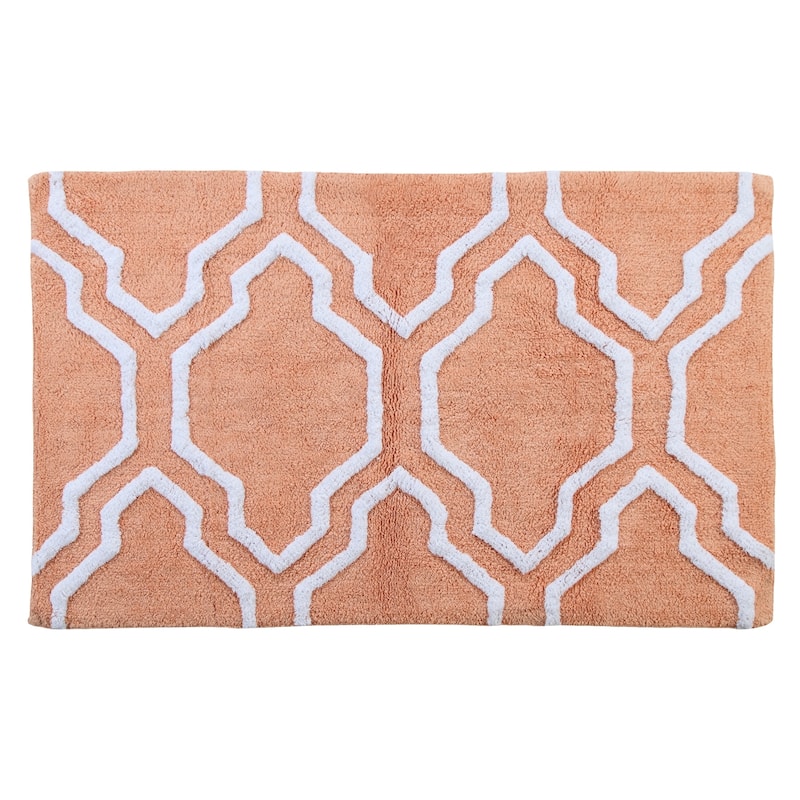 Saffron Fabs Cotton Quatrefoil Bath Rug