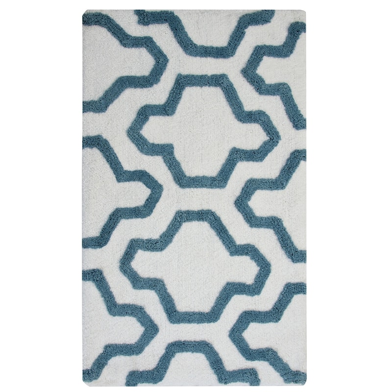 Saffron Fabs Cotton Quatrefoil Bath Rug