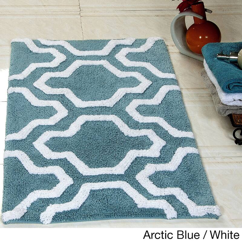 Saffron Fabs Cotton Quatrefoil Bath Rug