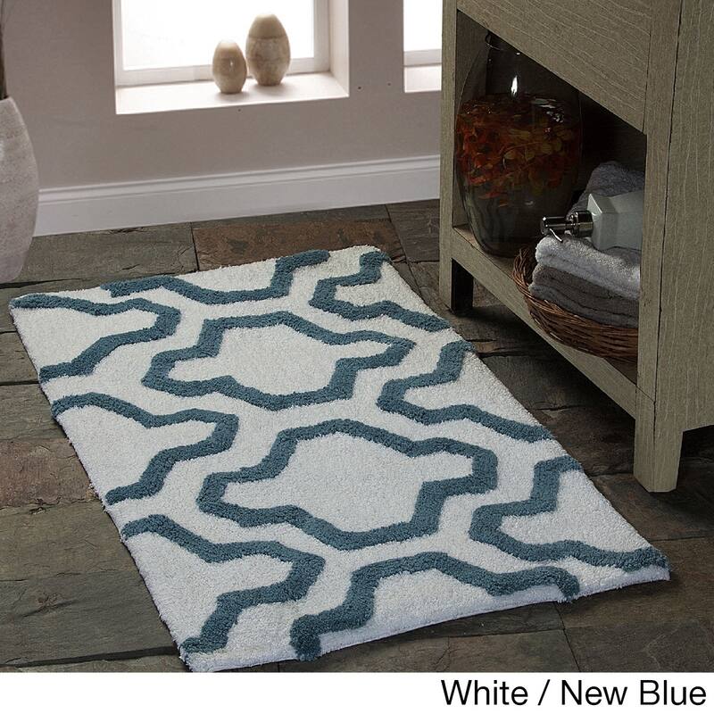 Saffron Fabs Cotton Quatrefoil Bath Rug