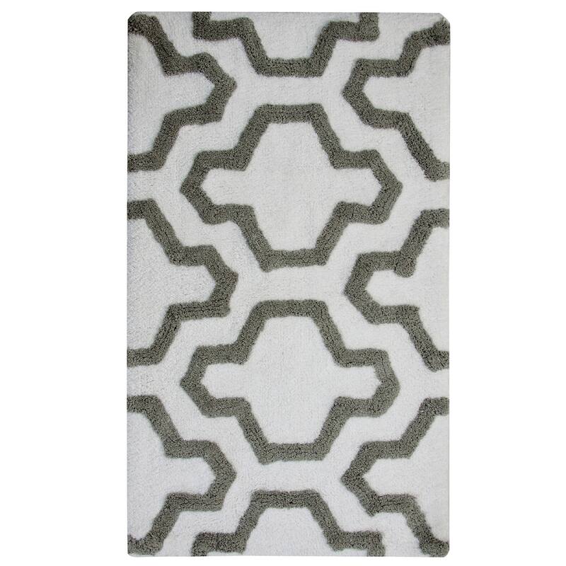 Saffron Fabs Cotton Quatrefoil Bath Rug