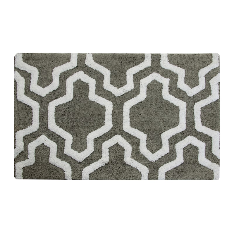 Saffron Fabs Cotton Quatrefoil Bath Rug