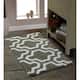 Saffron Fabs Cotton Quatrefoil Bath Rug - 21 x 34 - Grey/White