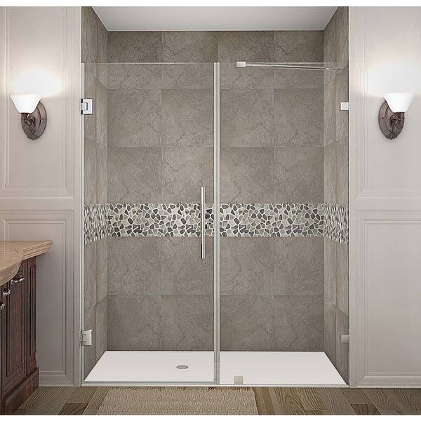 Aston Nautis 63inch Completely Frameless Hinged Shower Door