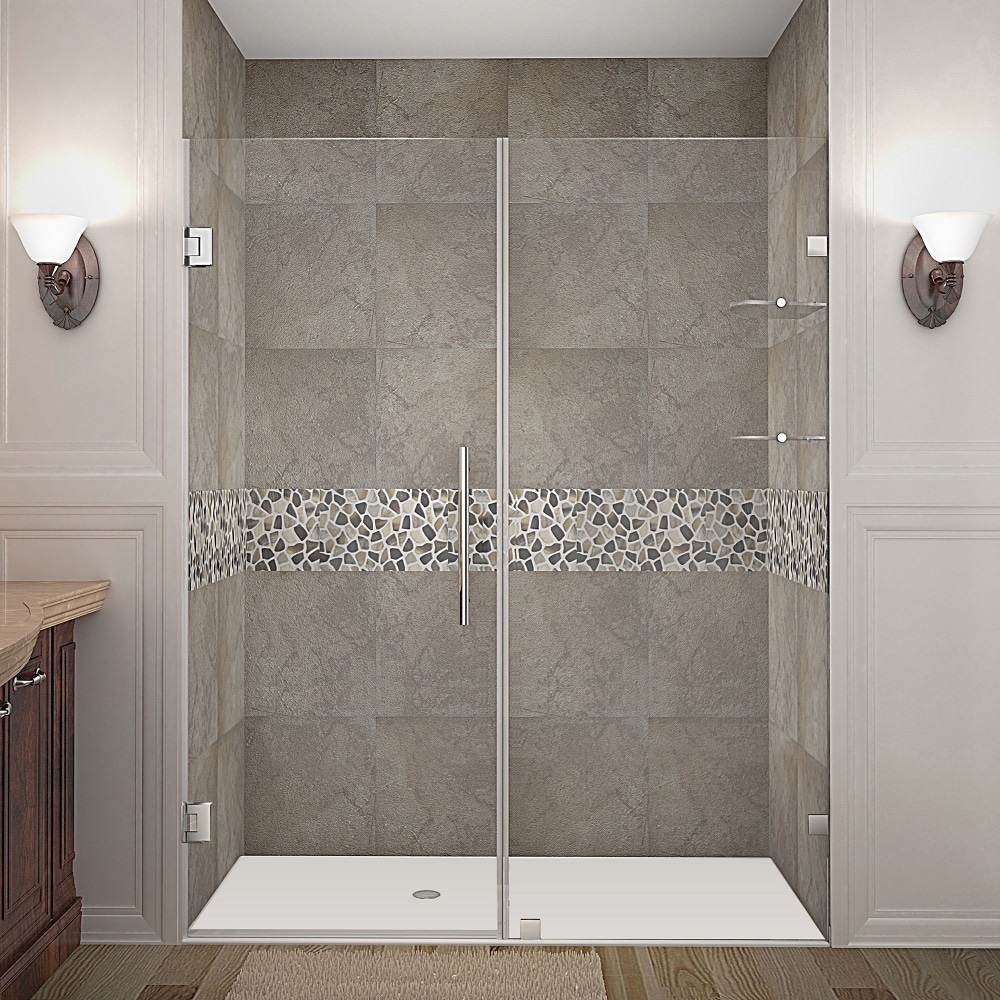 Astonaston Nautis Gs 66 X 72 Inch Completely Frameless Hinged Shower Door With Glass Shelves Oil Rubbed Bronze Dailymail
