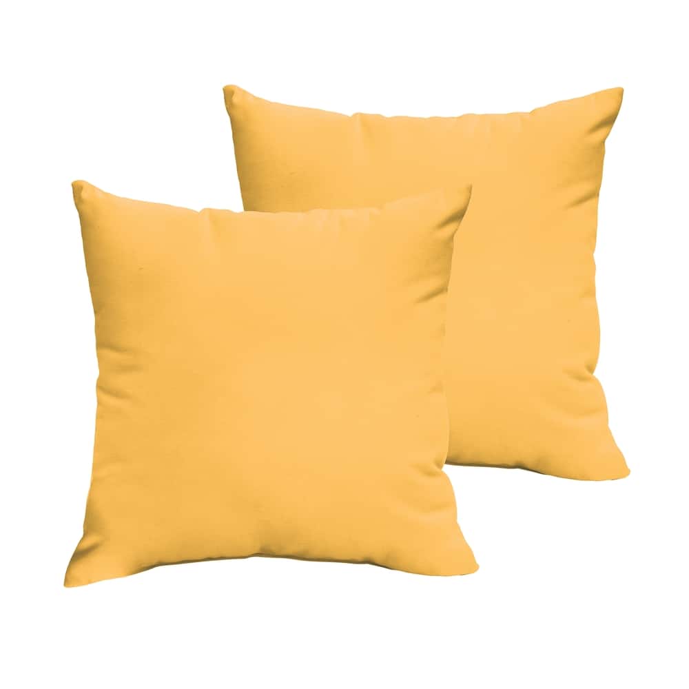 Sorra Home Sloane Butter Yellow 22 x 22-inch Indoor/ Outdoor Knife Edge Pillow Set