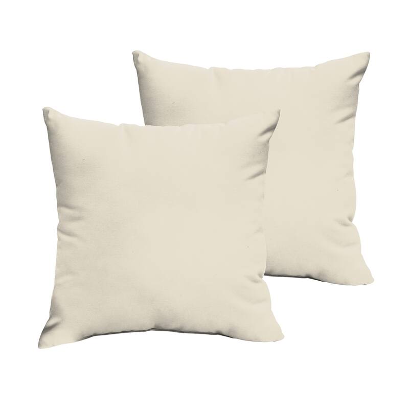 Sorra Home Sloane Ivory 20 x 20-inch Indoor/ Outdoor Knife Edge Pillow Set