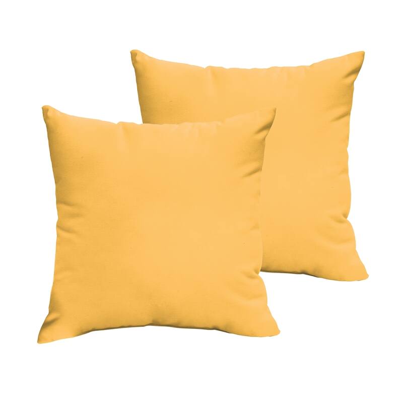 Sorra Home Sloane Butter Yellow 20 x 20-inch Indoor/ Outdoor Knife Edge Pillow Set