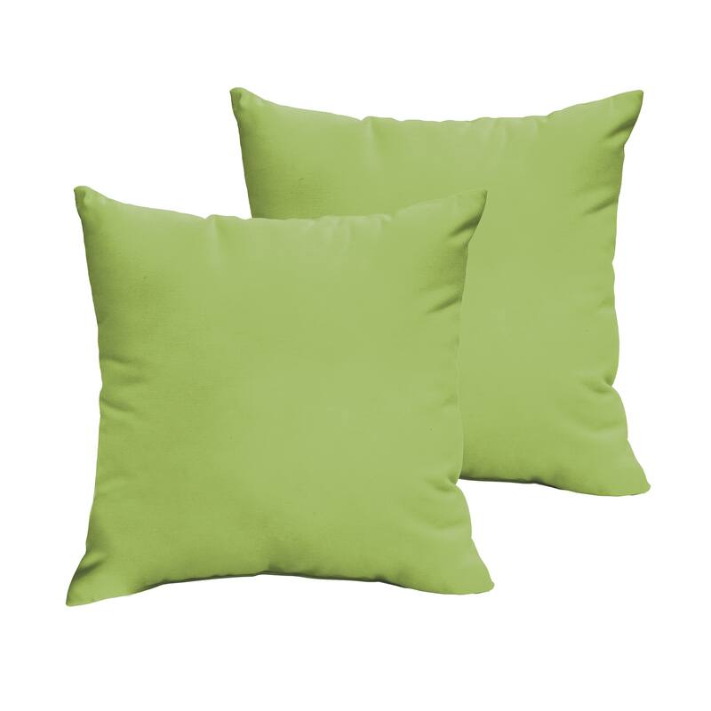 Sorra Home Sloane Apple Green 18 x 18-inch Indoor/ Outdoor Knife Edge Pillow Set