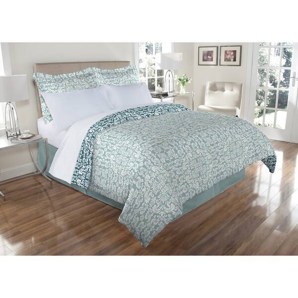 300TC Canterbury Scroll 100percent Cotton Duvet Cover Set (As Is Item