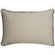 preview thumbnail 2 of 0, Nikki Chu Tribal Pattern Black/Taupe Linen Poly Fill Pillow - (16"x24")