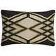 preview thumbnail 1 of 0, Nikki Chu Tribal Pattern Black/Taupe Linen Poly Fill Pillow - (16"x24")