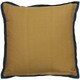 Tribal Pattern Ivory/Yellow Cotton Poly Fill Pillow - 18 inch - Thumbnail 1