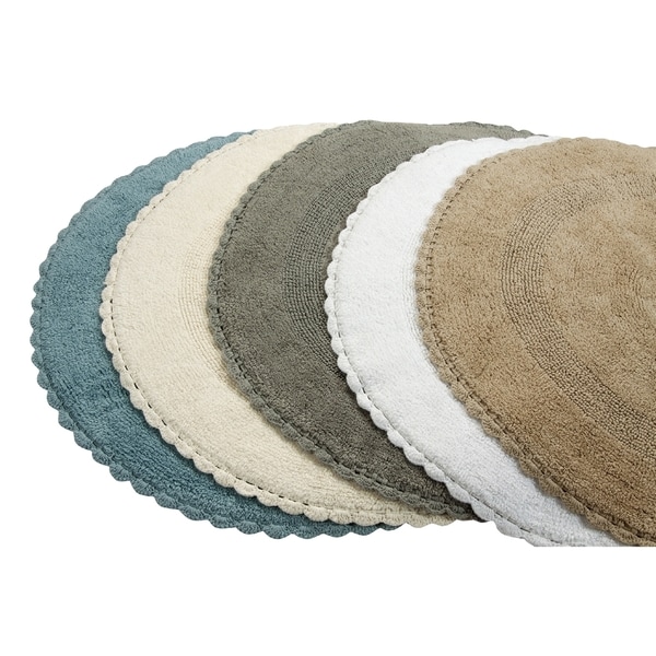 Saffron Fabs Bath Rug Cotton 36 In Round Reversible Saffron Fabs Bath Rug Cotton 36 In Round Reversible Diffe Pattern On Both