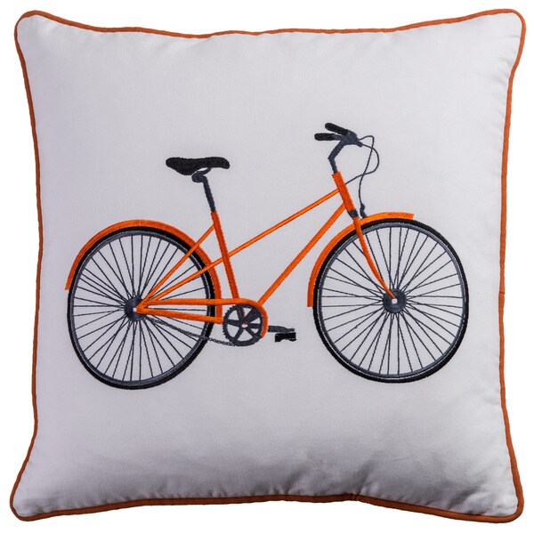 Vintage Bicycle 20 x 20 Throw Pillows by Rizzy Home Bed Bath