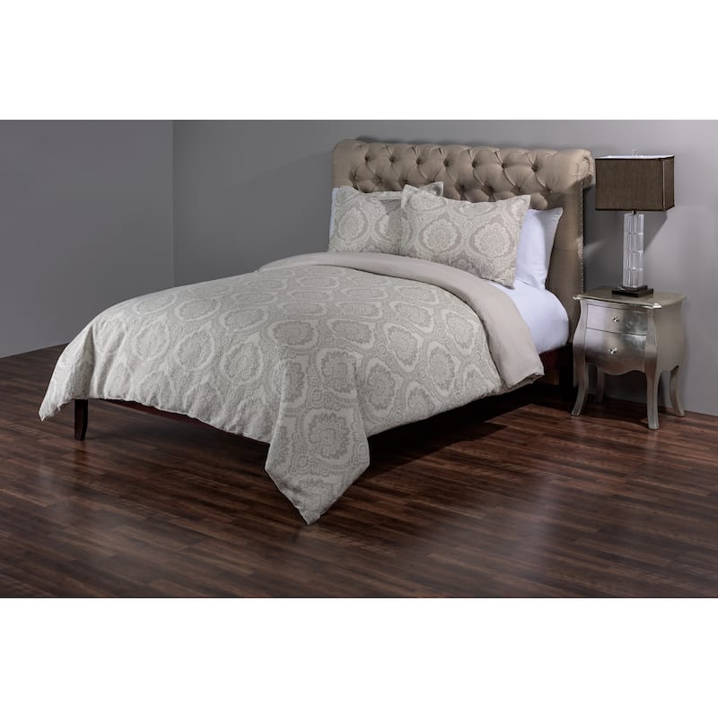 Rizzy Home Isabella Damask Linen Duvet Cover