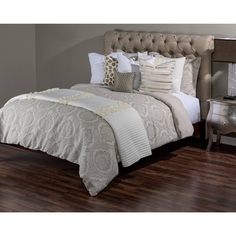 Rizzy Home Isabella Damask Linen Duvet Cover