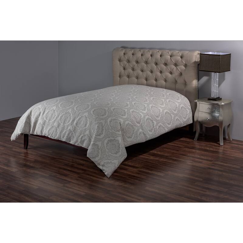 Rizzy Home Isabella Damask Linen Duvet Cover - King
