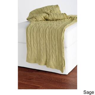 Green Throw Blankets For Less Plush Cable Knit Throws By Rizzy Home Option Green