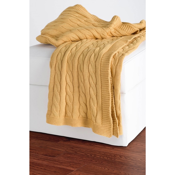 Plush Cable Knit Throws by Rizzy Home