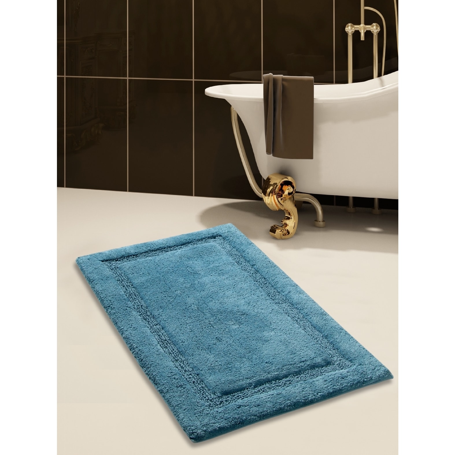 Mohawk New Regency Bath Rug Diamond Blue