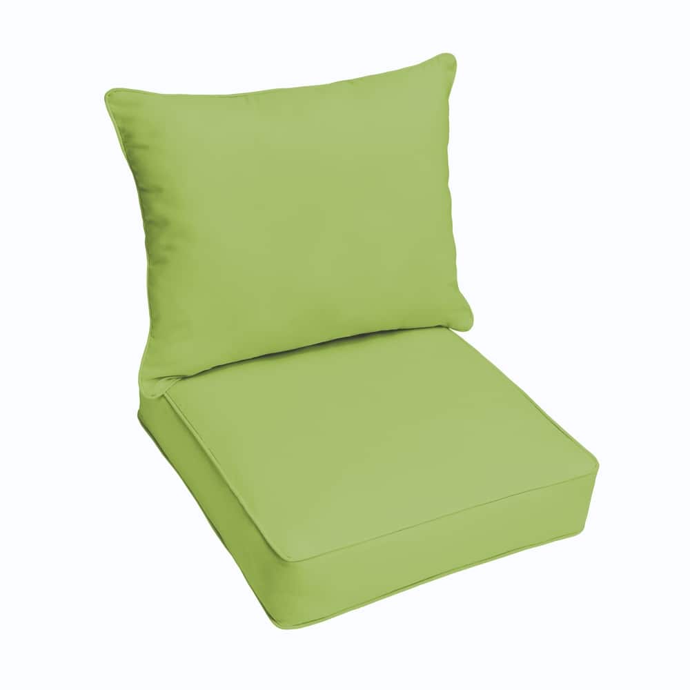 Sorra Home Sloane Apple Green Indoor/ Outdoor Corded Chair Cushion And Pillow Set