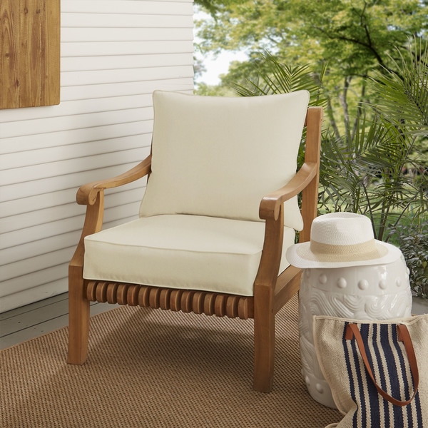 Sorra Home Morgantown Ivory Indoor Outdoor Corded Chair Cushion And Pillow Set by Havenside Home Bed Bath Beyond 11353290