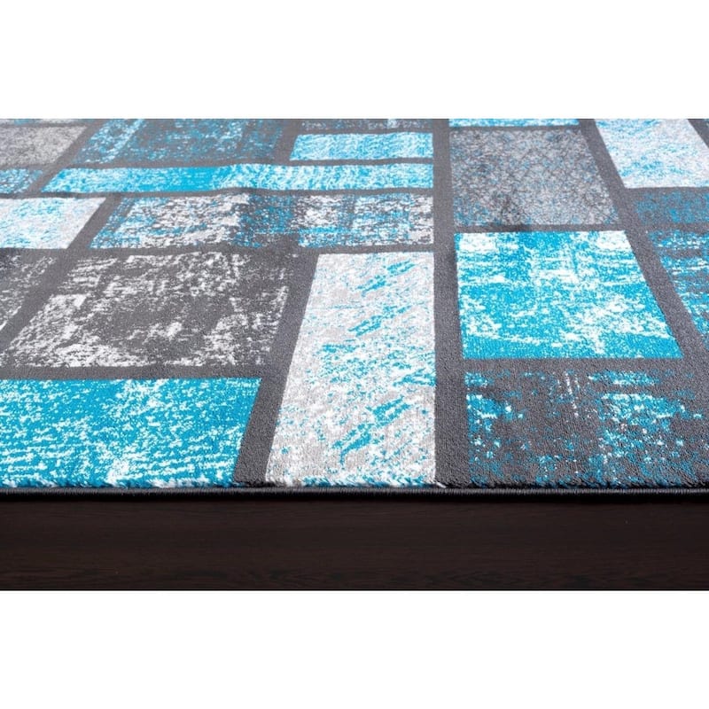 Persian Rugs Modern Turquoise Rug - 2' x 3'