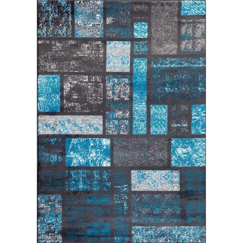 Persian Rugs Modern Turquoise Rug - 2' x 3'
