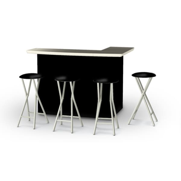 Shop Best of Times Solid Portable Patio Bar with Stools ... Shop Best of Times Solid Portable Patio Bar with Stools ... on Safavieh Outdoor Living Horus Dining Set id=18194