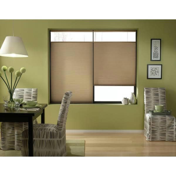 First Rate Blinds Antique Linen Cordless Top Down Bottom Up 34 to 34.5-inch Wide Cellular Shades