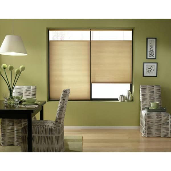 First Rate Blinds Leaf Gold Cordless Top Down Bottom Up 38 to 38.5-inch Wide Cellular Shades