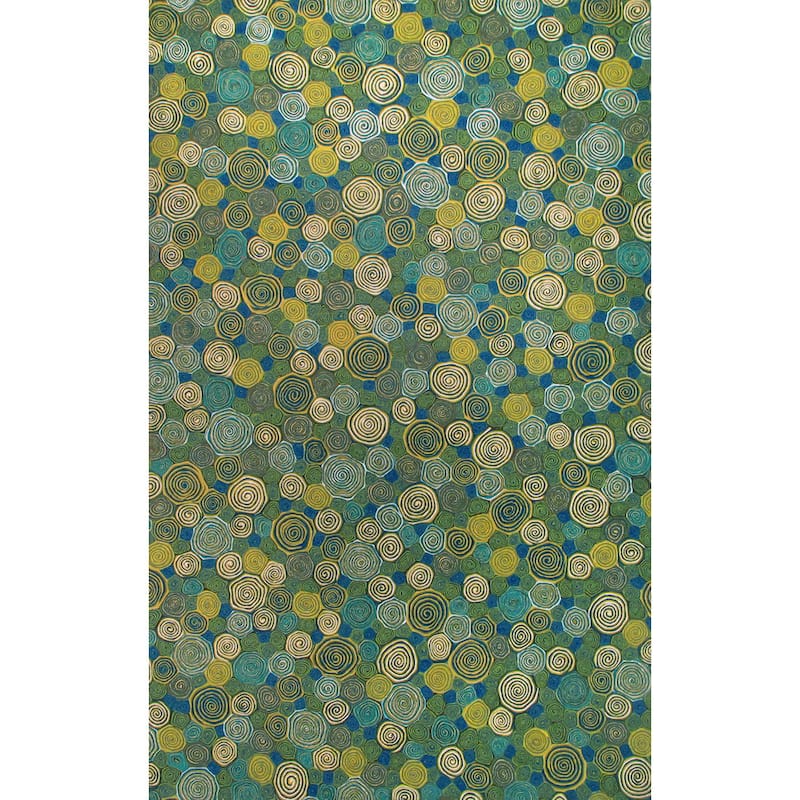 Liora Manne Visions III Giant Swirls Indoor/Outdoor Rug - 8' x 10' - Marina