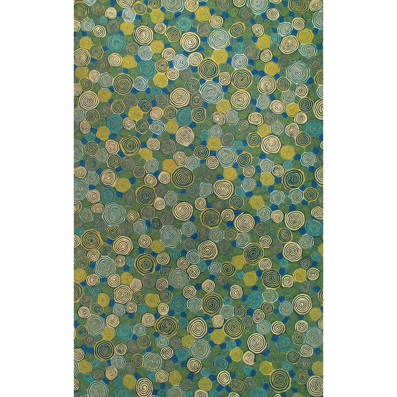 Liora Manne Visions III Giant Swirls Indoor/Outdoor Rug - 3'6 x 5'6 - Green