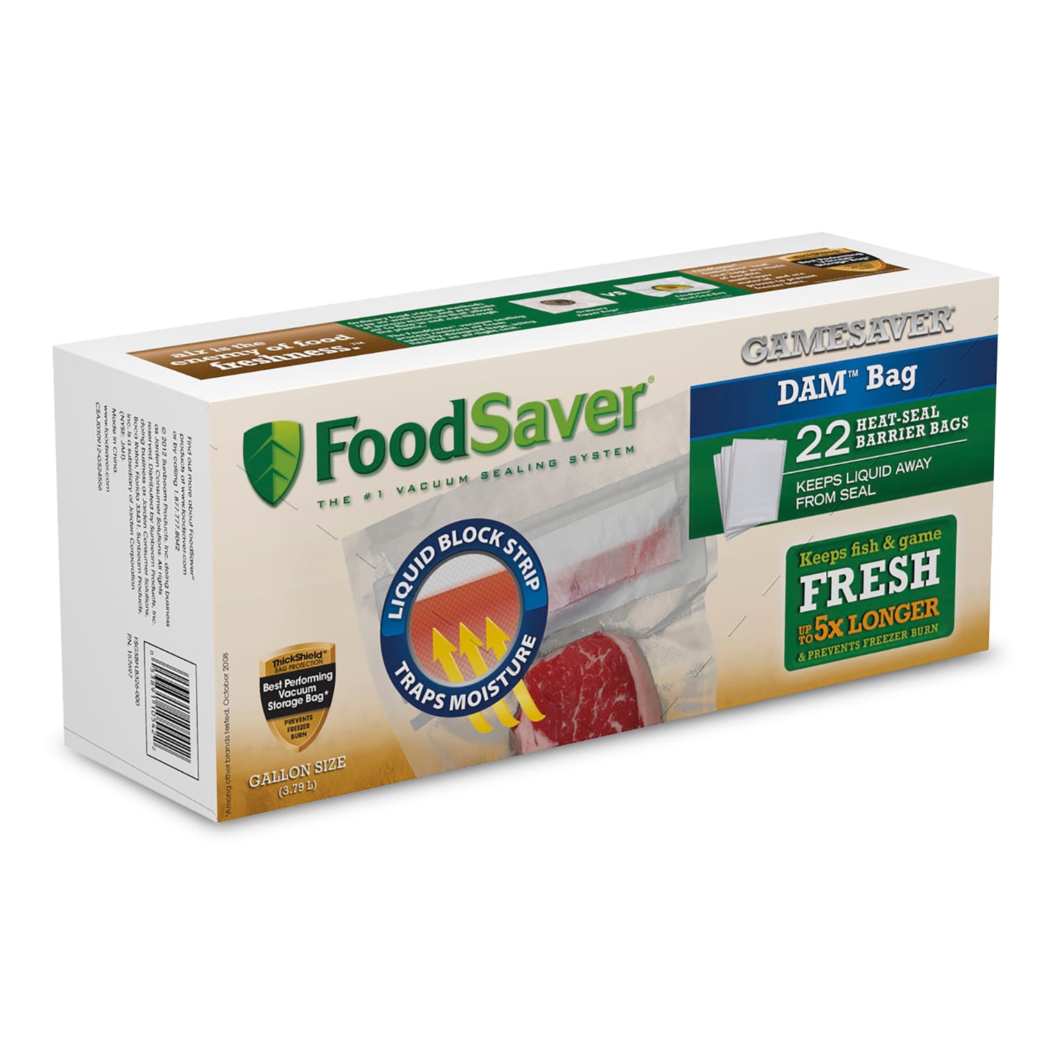 FoodSaver GameSaver DAM Gallon Heat-Seal Bags 22 Count - Bed Bath & Beyond  - 11354562