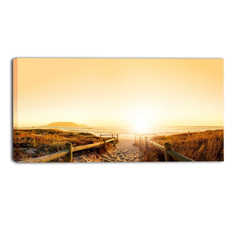 Designart - Beach Near Cape Town Panorama Photo Canvas Art Print 