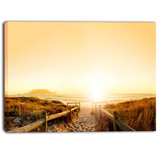 Designart - Beach near Cape Town Panorama Photo Canvas Art Print ...