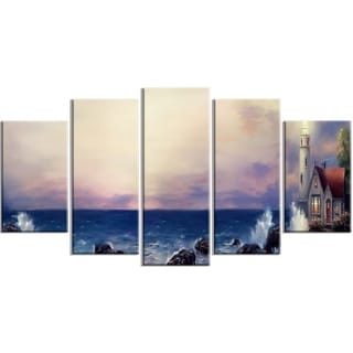 canvas wall piece panoramic lighthouse designart wrapped sea wayfair landscape print light intended shipping