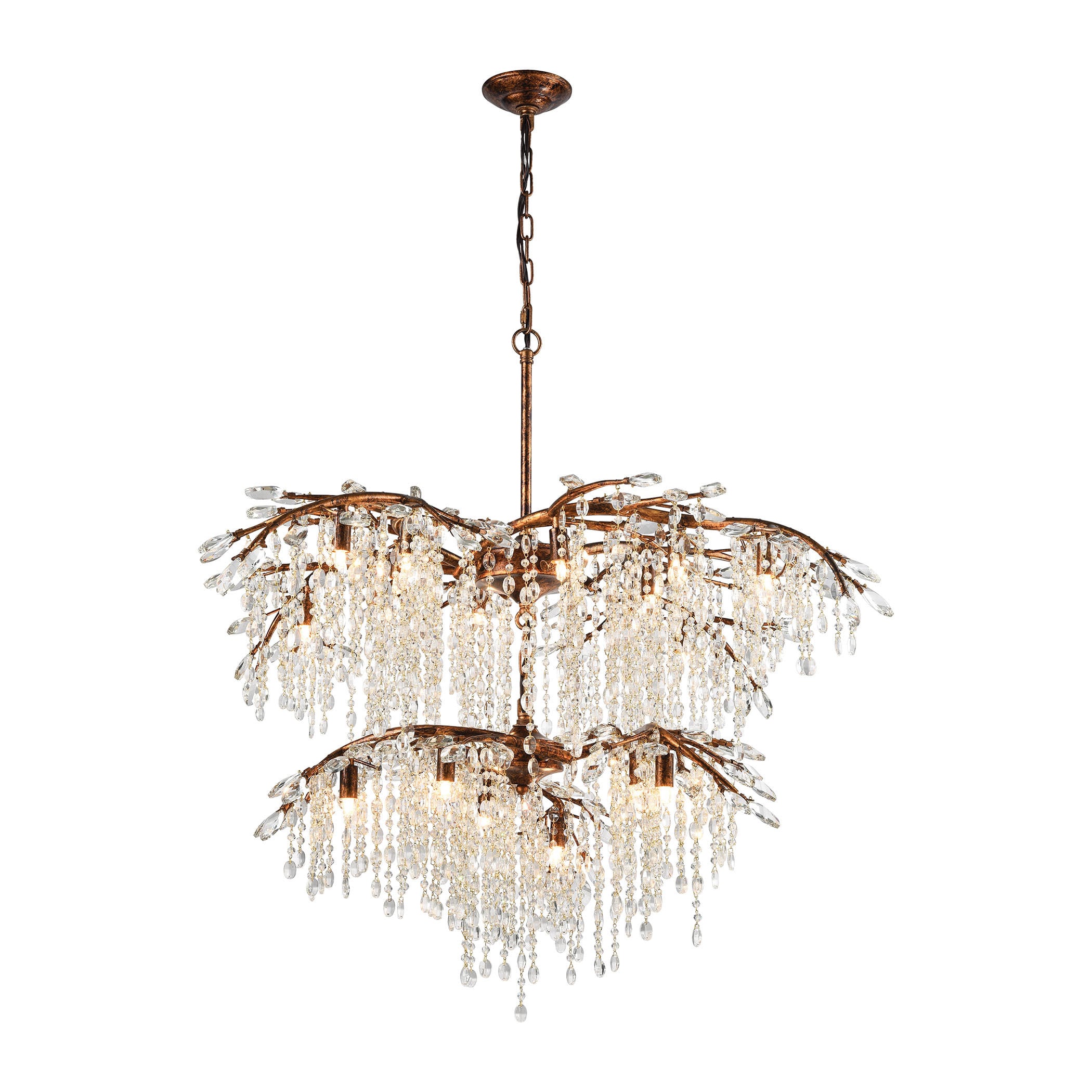 Elk Elia 18-light LED Spanish Bronze Chandelier (Spanish Bronze) - Chandeliers For Bedrooms by Overstock.com