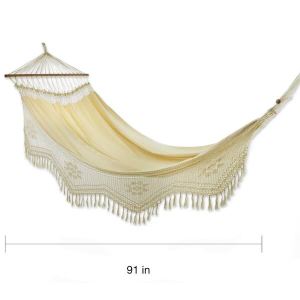 NOVICA Handmade Cotton Tropical Nature Single Hammock (Brazil) 65 Bed  Bath  Beyond 11359953