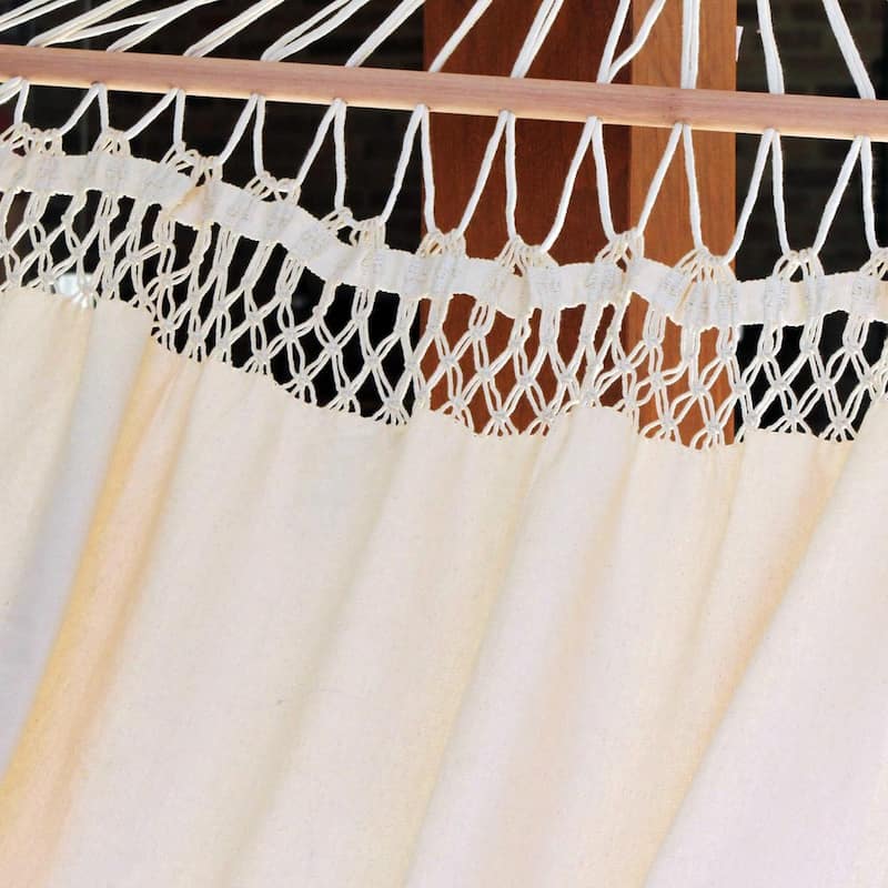 NOVICA Handmade Cotton Tropical Nature Single Hammock (Brazil) - 65