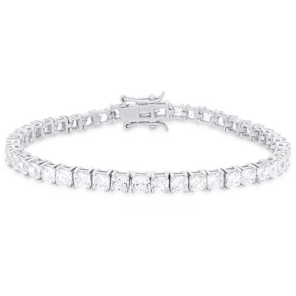 Dolce Giavonna Sterling Silver Cubic Zirconia Tennis Bracelet Dolce Giavonna Sterling Silver Cubic Zirconia Tennis Bracelet